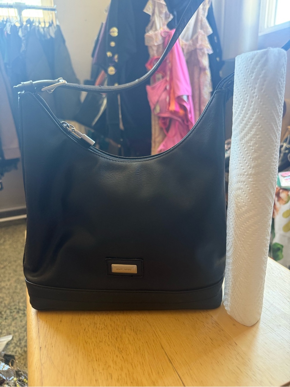 Nine West Black Shoulder Hobo Bag - Classic Everyday Style